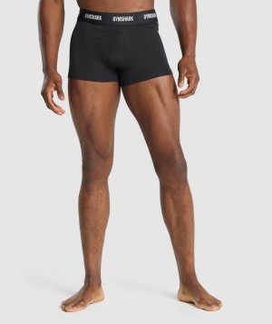 Pánské Spodní Prádlo Gymshark Trunk 2pk Černé | 23697-CBZS