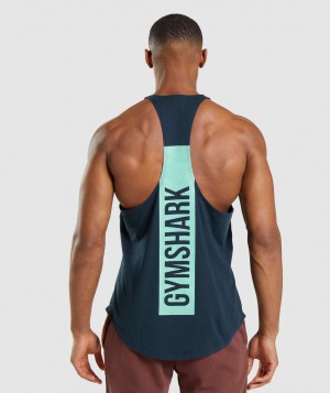 Pánské Stringer Gymshark Bold Tmavě Blankyt | 70239-FGAC