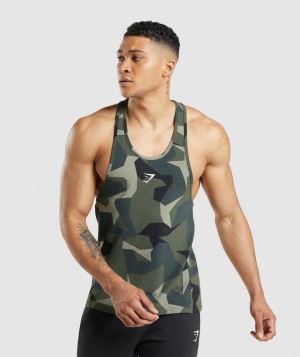 Pánské Stringer Gymshark Critical Zelene | 34512-BZWU