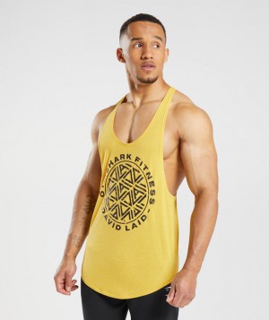 Pánské Stringer Gymshark GS x David Laid Žluté | 87195-KTSD