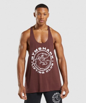 Pánské Stringer Gymshark Legacy Růžové Hnědé | 72931-BUTH