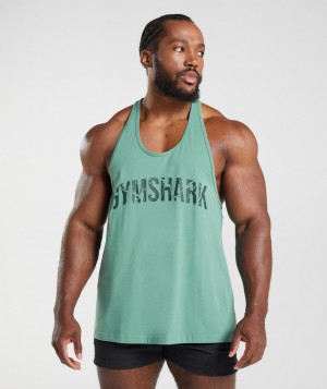 Pánské Stringer Gymshark Power Zelene | 07984-TIHO