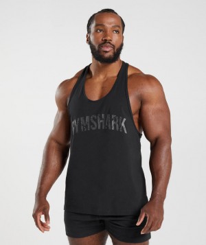 Pánské Stringer Gymshark Power Černé | 87351-ZQOL