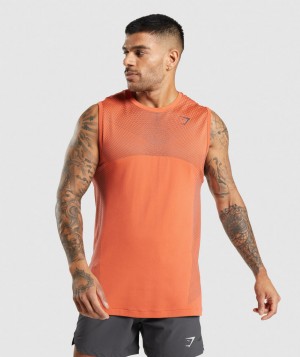 Pánské Tílko Gymshark Apex Seamless Oranžové Černé Šedé | 87215-BCQD