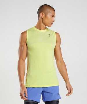 Pánské Tílko Gymshark Apex Seamless Zelene Bílé | 57693-PVJD