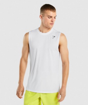 Pánské Tílko Gymshark Arrival Sleeveless Bílé | 15978-ZAHW