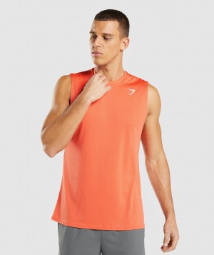 Pánské Tílko Gymshark Arrival Sleeveless Oranžové | 13748-MBHQ