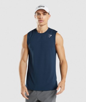 Pánské Tílko Gymshark Arrival Sleeveless Tmavě Blankyt | 19028-GTQN