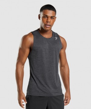 Pánské Tílko Gymshark Arrival Slim Marl Černé Černé Šedé | 74508-EBTZ