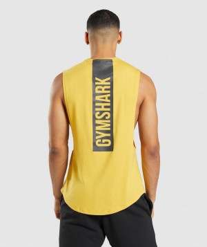 Pánské Tílko Gymshark Bold Arm Žluté | 14857-ZEGQ