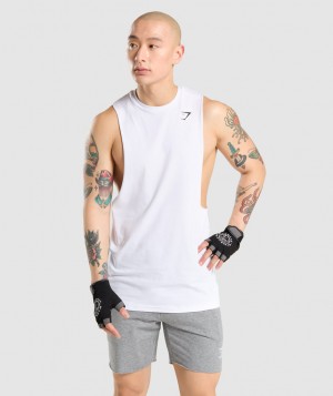 Pánské Tílko Gymshark Critical Arm Bílé | 63425-FTSZ