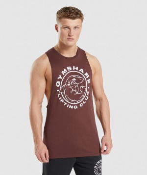 Pánské Tílko Gymshark Legacy Arm Růžové Hnědé | 80679-JMRZ