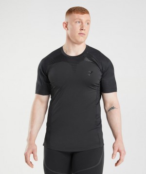 Pánské Tričko Gymshark 315 Černé | 80175-RIFA