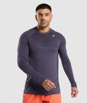 Pánské Tričko Gymshark Apex Seamless Fialové Černé | 59783-BKRO