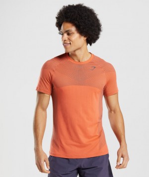 Pánské Tričko Gymshark Apex Seamless Oranžové Černé Šedé | 38419-XNHB