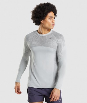 Pánské Tričko Gymshark Apex Seamless Světle Šedé Černé Šedé | 53201-HXKY