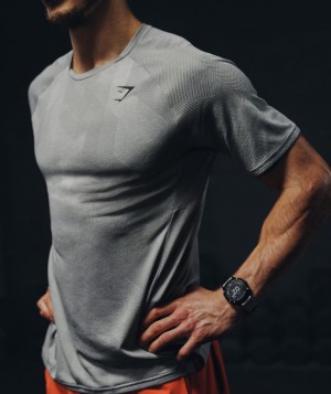 Pánské Tričko Gymshark Apex Šedé Světle Šedé | 64782-BKCL