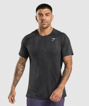 Pánské Tričko Gymshark Apex Černé Černé Šedé | 26398-TXZS