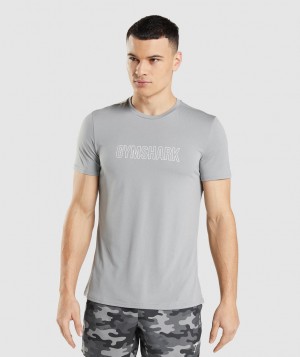Pánské Tričko Gymshark Arrival Graphic Šedé | 27918-LMCJ