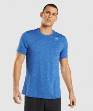 Pánské Tričko Gymshark Arrival Marl Blankyt Blankyt | 18023-IWJE