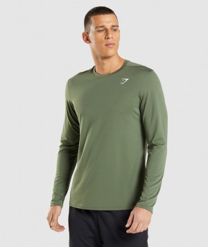 Pánské Tričko Gymshark Arrival Olivy Zelené | 10569-VMZD