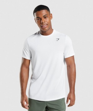 Pánské Tričko Gymshark Arrival Regular Fit Bílé | 31482-KODB