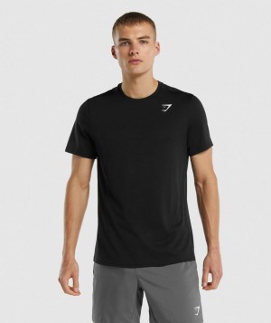 Pánské Tričko Gymshark Arrival Regular Fit Černé | 78945-TZLJ