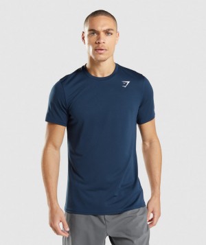Pánské Tričko Gymshark Arrival Tmavě Blankyt | 59672-GYPJ