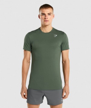 Pánské Tričko Gymshark Arrival Zelene | 46598-VETL