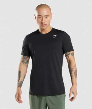 Pánské Tričko Gymshark Arrival Černé | 80539-KJWT
