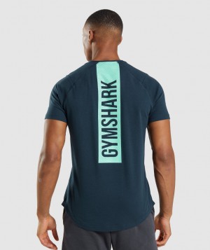 Pánské Tričko Gymshark Bold Tmavě Blankyt | 89762-YRQE