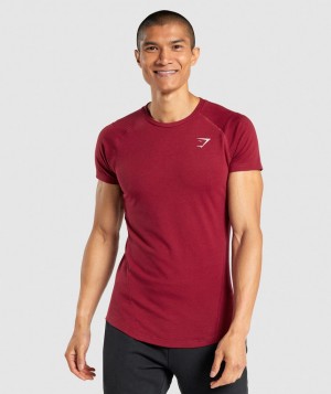 Pánské Tričko Gymshark Bold Vínové | 18230-PBSX