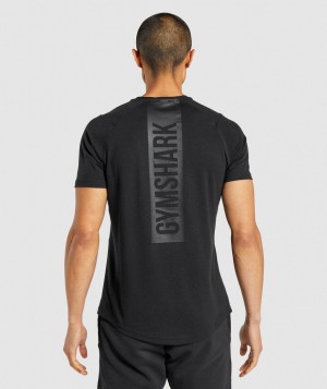 Pánské Tričko Gymshark Bold Černé | 47182-GMWI