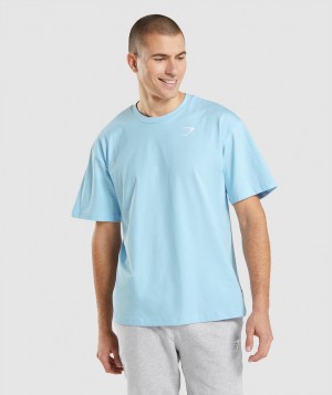 Pánské Tričko Gymshark Essential Oversized Béžový Blankyt | 93460-IYXT