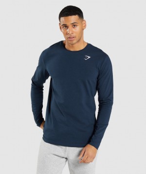 Pánské Tričko Gymshark Essential Tmavě Blankyt | 17895-YPCT
