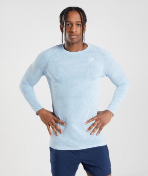 Pánské Tričko Gymshark Geo Seamless Bílé Blankyt | 83092-YDLP