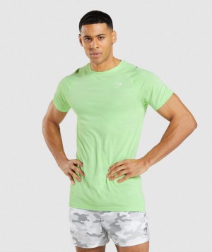 Pánské Tričko Gymshark Geo Seamless Zelene Bílé | 90826-DESB