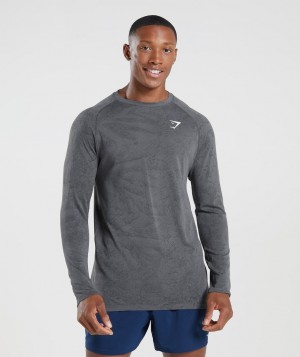 Pánské Tričko Gymshark Geo Seamless Šedé Černé | 26985-YDGH
