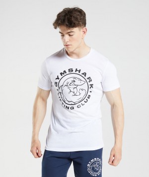 Pánské Tričko Gymshark Legacy Bílé | 65932-OYSH