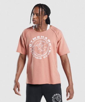 Pánské Tričko Gymshark Legacy Rag Top Růžové | 97503-EXKG