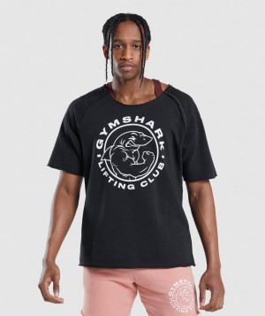 Pánské Tričko Gymshark Legacy Rag Top Černé | 91403-UMXJ