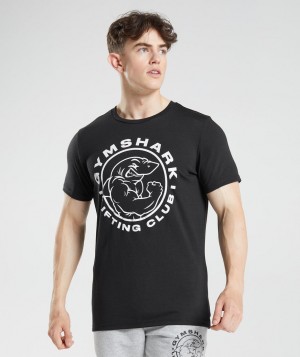 Pánské Tričko Gymshark Legacy Černé | 39028-WPAK