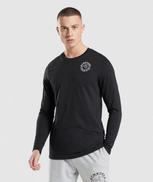 Pánské Tričko Gymshark Legacy Černé | 84251-YHVB