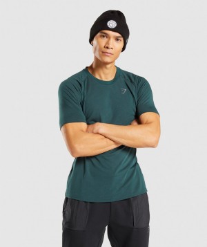 Pánské Tričko Gymshark Venture Tmavě Zelene | 87459-PWKT