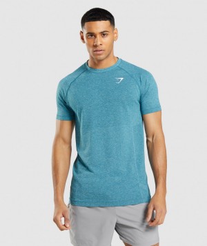 Pánské Tričko Gymshark Vital Light Seamless Tyrkysové | 42538-JROY