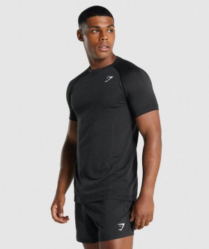 Pánské Tričko Gymshark Vital Light Seamless Černé | 05416-PLNR