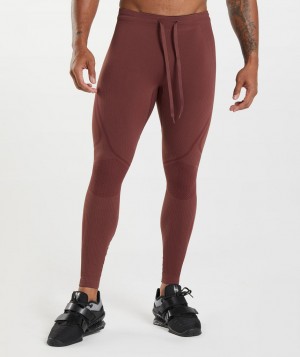 Pánské Základní Vrstva Gymshark 315 Seamless Tights Růžové Hnědé Vínové | 15943-UTNB