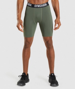 Pánské Základní Vrstva Gymshark Element Olivy Zelené | 17239-UWLQ